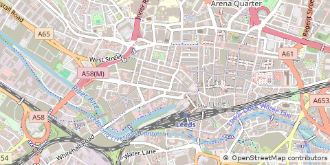 Map of Leeds, West Yorkshire