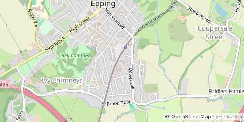 Map of Epping, Essex