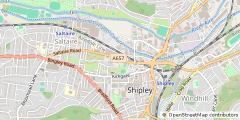 Map of Shipley, West Yorkshire