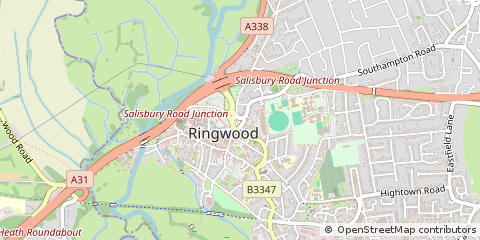 Map of Ringwood, Hampshire