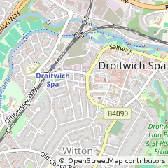 Map of Droitwich, Worcestershire