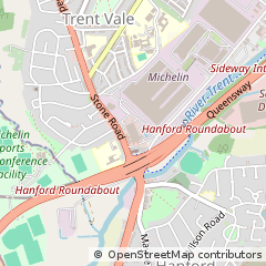 Map of Stoke on Trent, Staffordshire