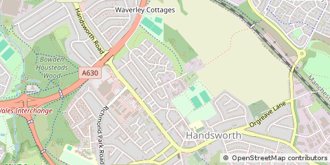 Map of Sheffield, South Yorkshire