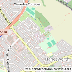 Map of Sheffield, South Yorkshire