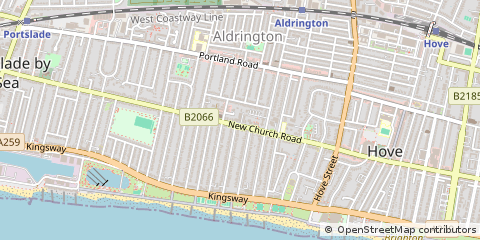 Map of Hove, East Sussex
