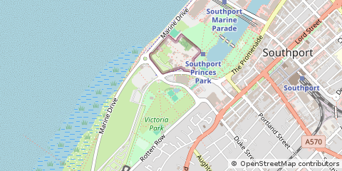 Map of Southport, Merseyside