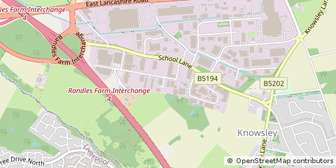 Map of Prescot, Merseyside