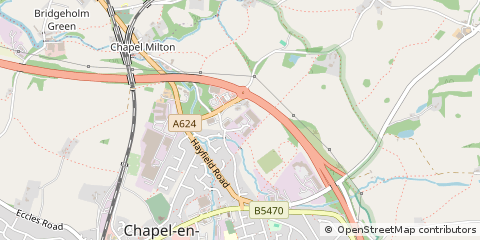 Map of Chapel EN LE Frith, High Peak