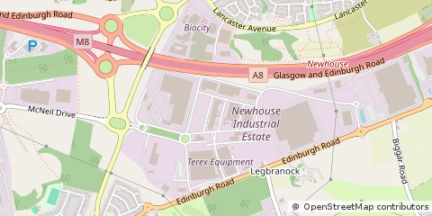 Map of Motherwell, Lanarkshire