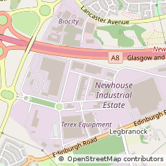 Map of Motherwell, Lanarkshire
