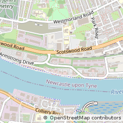 Map of Newcastle Upon Tyne, Tyne And Wear