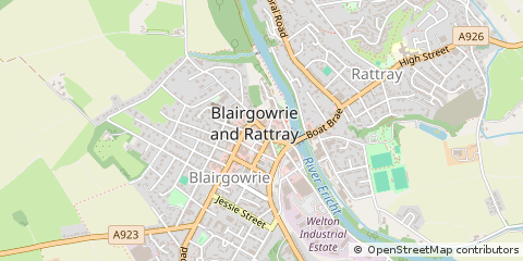Map of Blairgowrie, Perthshire