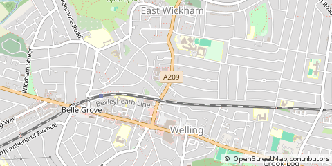 Map of Welling, Kent