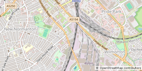 Map of Derby, Derbyshire