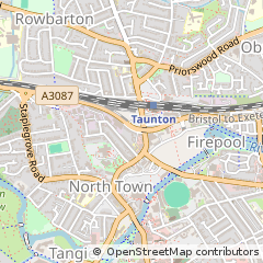 Map of Taunton, Somerset
