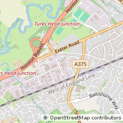 Map of Honiton, Devon