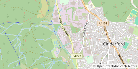 Map of Cinderford, Gloucestershire