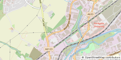 Map of Rotherham, South Yorkshire