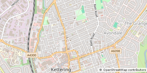 Map of Kettering, Northants
