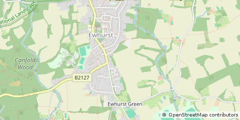 Map of Ewhurst, Surrey