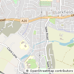Map of West Malling, Kent