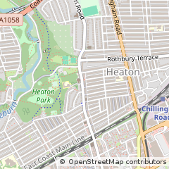 Map of Newcastle Upon Tyne, Tyne and Wear