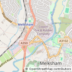 Map of Melksham, Wiltshire