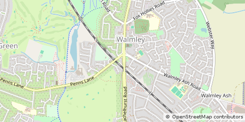 Map of Sutton Coldfield, West Midlands