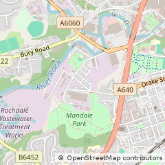 Map of Rochdale, Lancashire