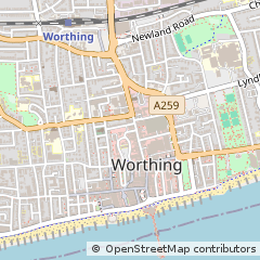 Map of Worthing, West Sussex