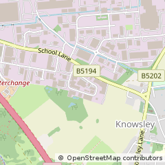 Map of Prescot, Merseyside