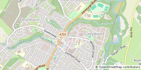 Map of Penicuik, Midlothian