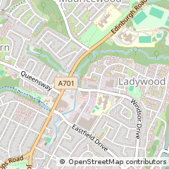 Map of Penicuik, Midlothian