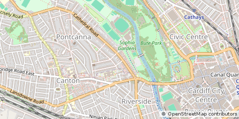 Map of Cardiff, South Glamorgan