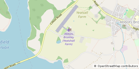 Map of Rugeley, Staffordshire