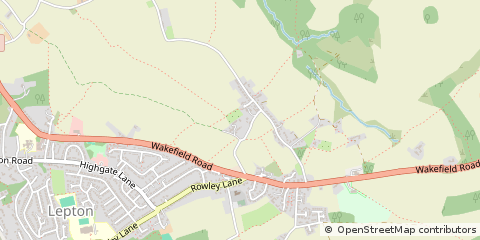 Map of Huddersfield, West Yorkshire