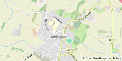 Map of Toddignton, Bedfordshire