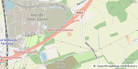 Map of Nottingham, Nottinghamshire