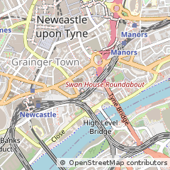 Map of Newcastle Upon Tyne