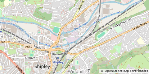 Map of Shipley, West Yorkshire