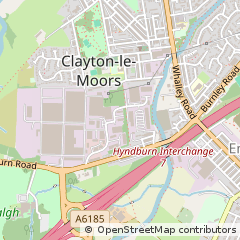 Map of Clayton LE Moors Accrington, Lancashire