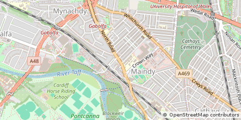 Map of Cardiff