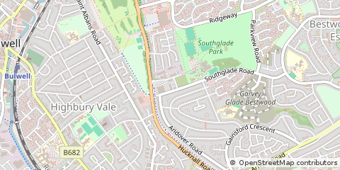 Map of Nottingham, Nottinghamshire
