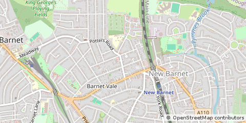 Map of Barnet, Hertfordshire