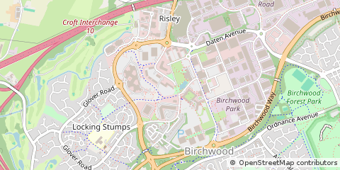 Map of Warrington