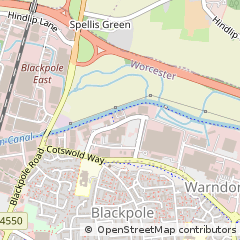 Map of Industrial Estate Worcester, Worcestershire