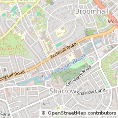 Map of Sheffield, South Yorkshire