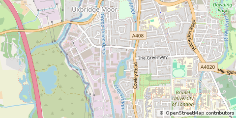 Map of Uxbridge