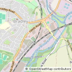 Map of Huddersfield, West Yorkshire