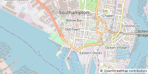 Map of Southampton, Hampshire